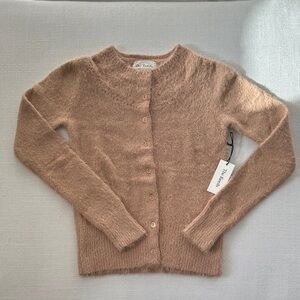 J.Crew x The Reeds Camel Fuzzy Cardigan